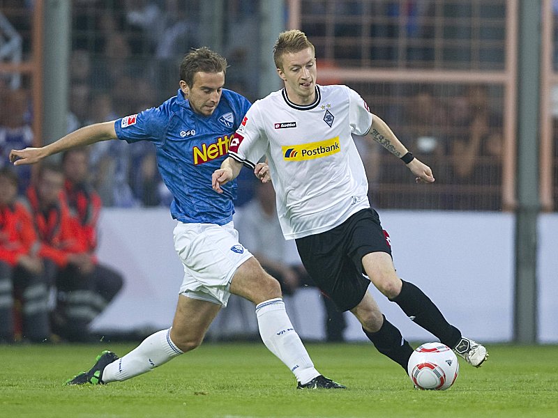 Herz in die Hand: Gladbachs Reus (re.) nimmt allen Mut zusammen