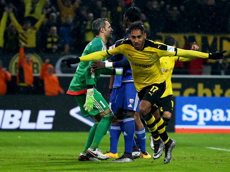Später Jubel: Mit dem Treffer zum 2:0 macht Pierre-Emerick Aubameyang alles klar.