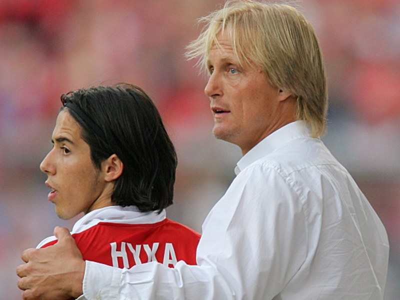 Jörn Andersen (re.) mit Jahmir Hyka (li.)