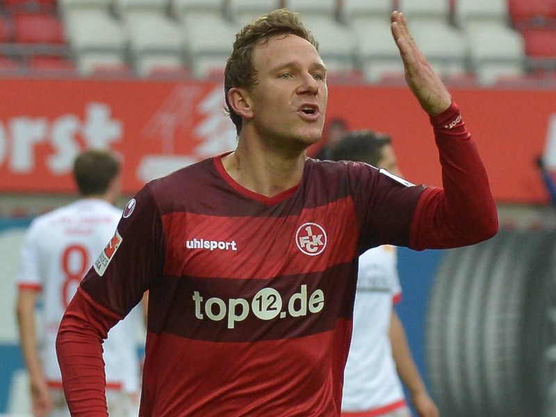Der Torschütze und sein Vorlagengeber: Marcel Gaus und Zoltan Stieber (Kaiserslautern).