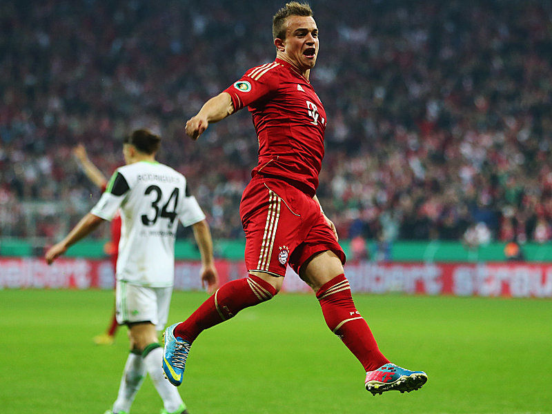 Torschütze, Angreifer und Vorlagengeber: Xherdan Shaqiri erwischte einen guten Tag im DFB-Pokal-Halbfinale.