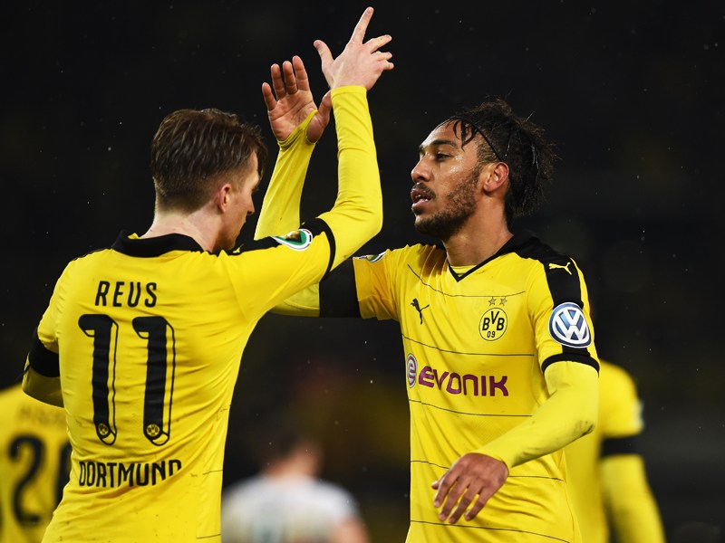 Marco Reus (li.), Pierre-Emerick Aubameyang
