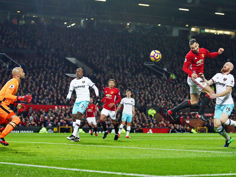 Nur 1:1 - das Tor von Zlatan Ibrahimovic reichte ManUnited nicht zum Sieg.