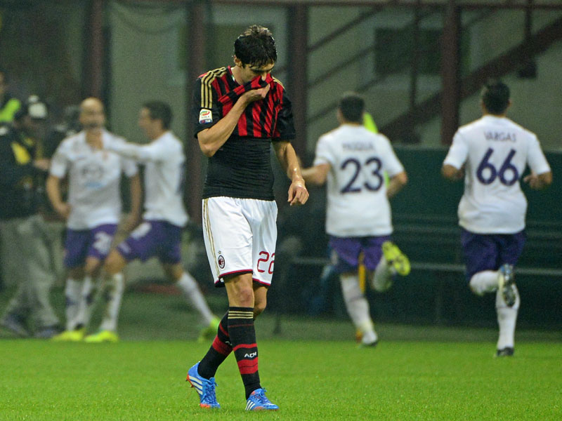 Kaka frustriert, im Hintergrund jubelt Florenz