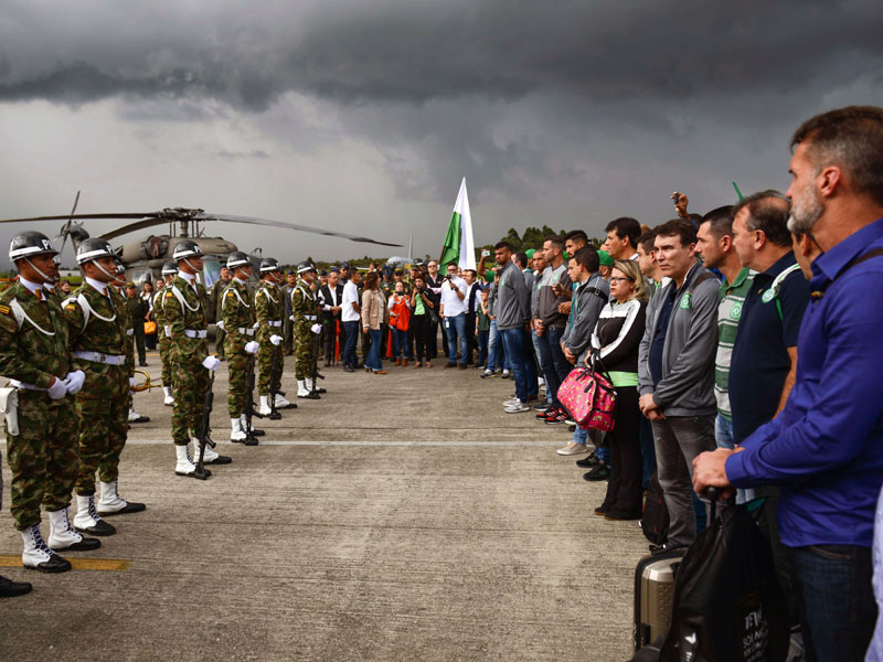 Begrüßungskomitee für den AF Chapecoense