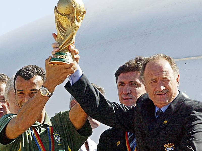 Cafu und Luiz Felipe Scolari
