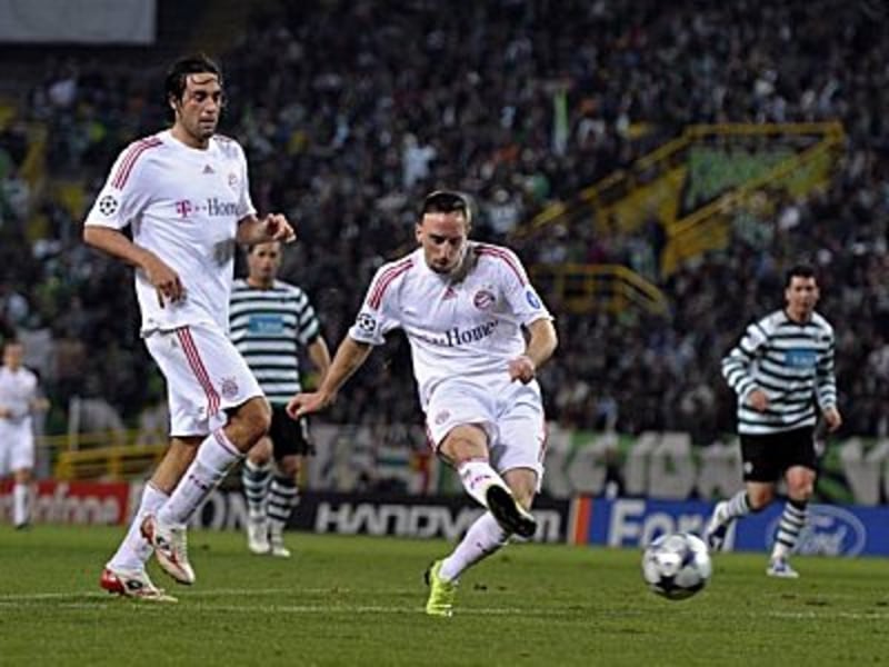 Fußball, Bayern München: Luca Toni und Franck Ribery