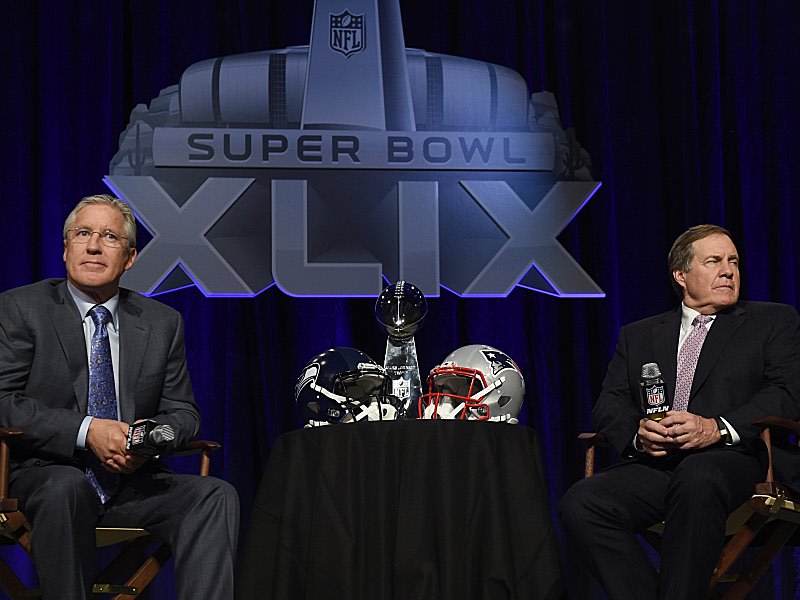 Pete Carroll (links) und Bill Belichick