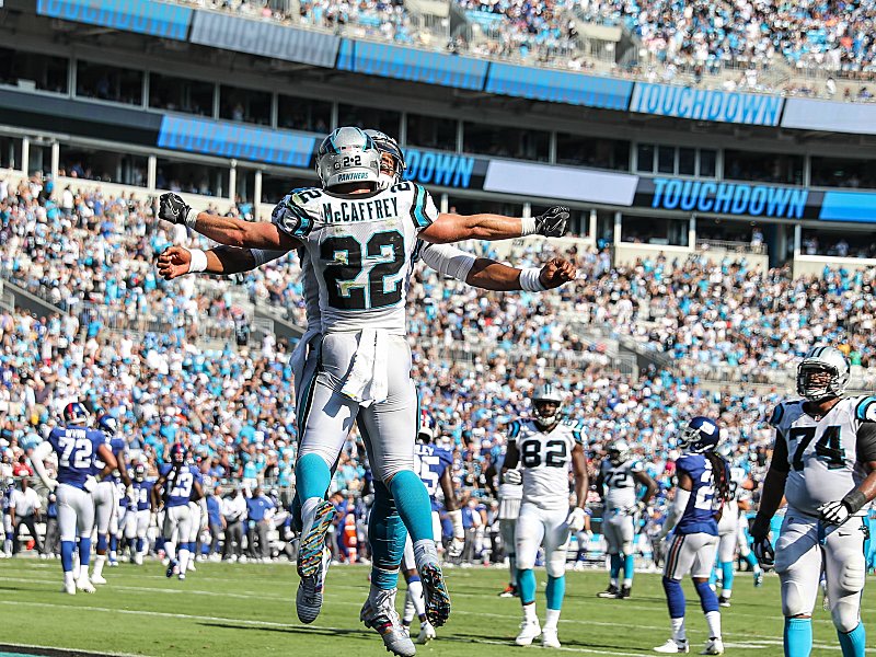 Christian McCaffrey und Cam Newton