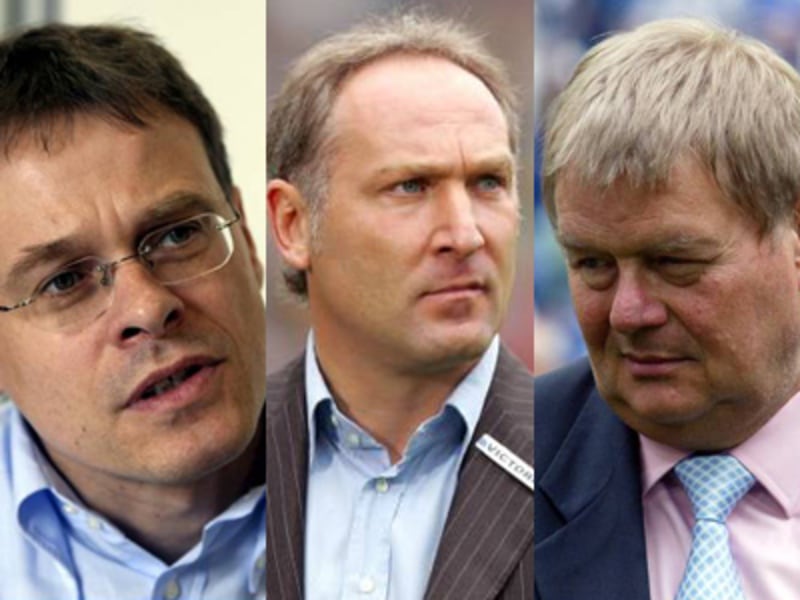 Rudi Assauer hat abgedankt, Peter Peters, Andreas Müller und Josef Schnusenberg (v.li.) müssen und wollen sich nun profilieren.