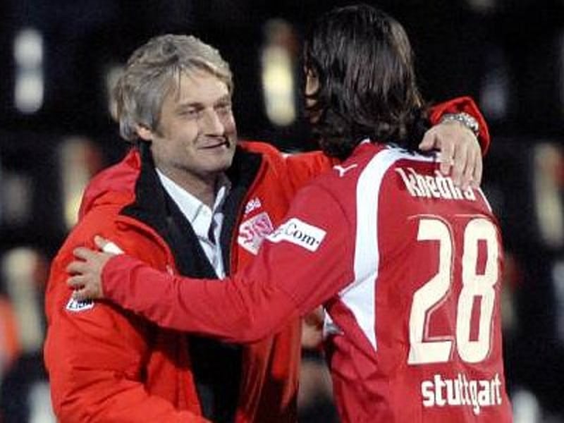 Trainer Armin Veh (li.) und Talent Sami Khedira