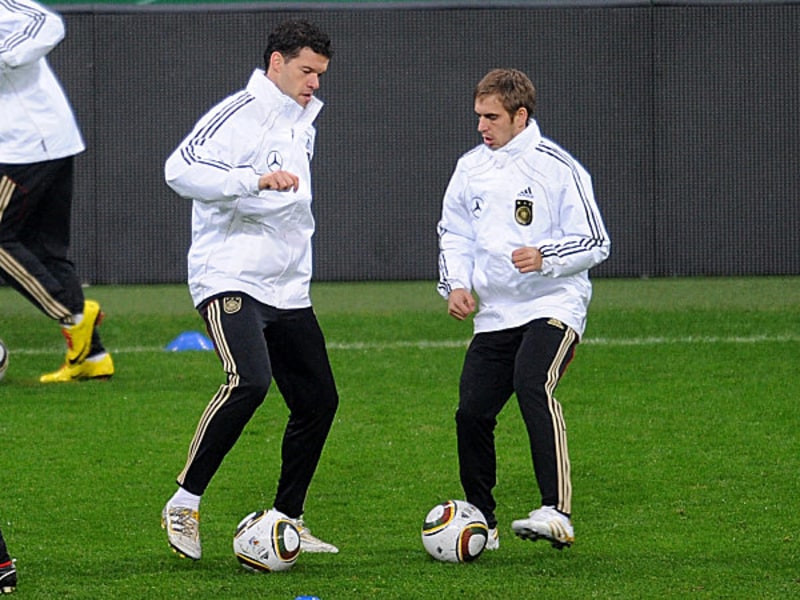 Fußball, Nationalmannschaft: Michael Ballack und Philipp Lahm