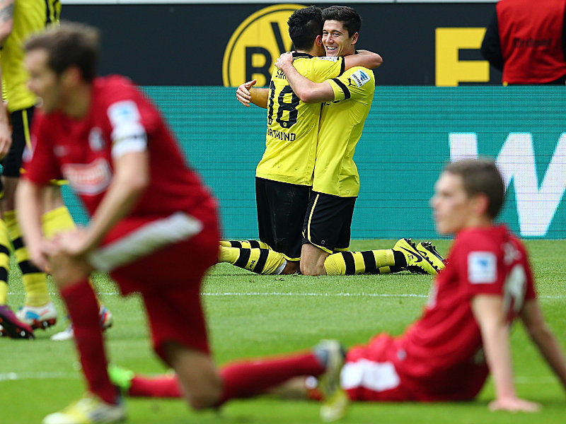 Dortmunder Doppeltorschützen: Robert Lewandowski und Nuri Sahin.
