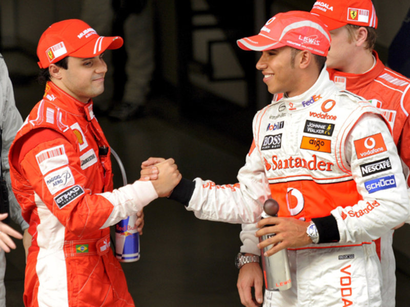 Showdown in Sao Paulo: Felipe Massa (li.) oder Lewis Hamilton, wer wird Weltmeister?