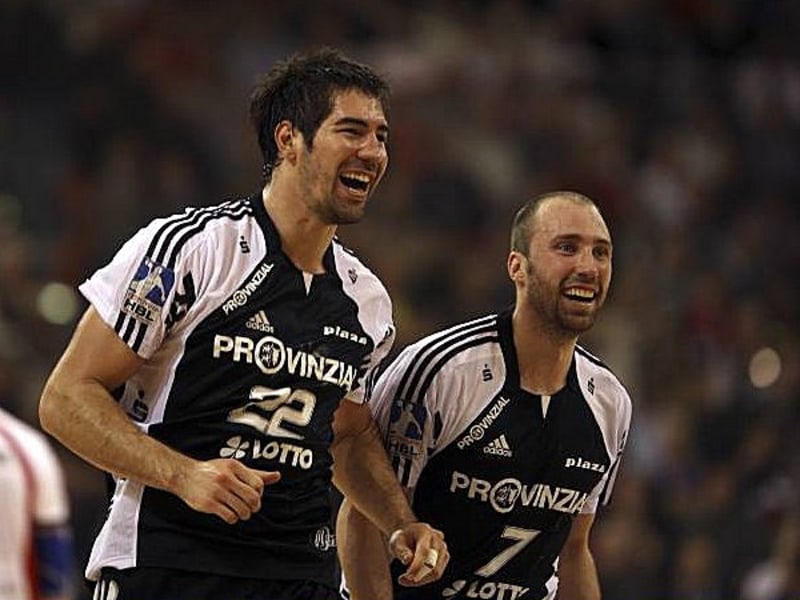 THW Kiel: Nikola Karabatic und Vid Kavticnik (re.)