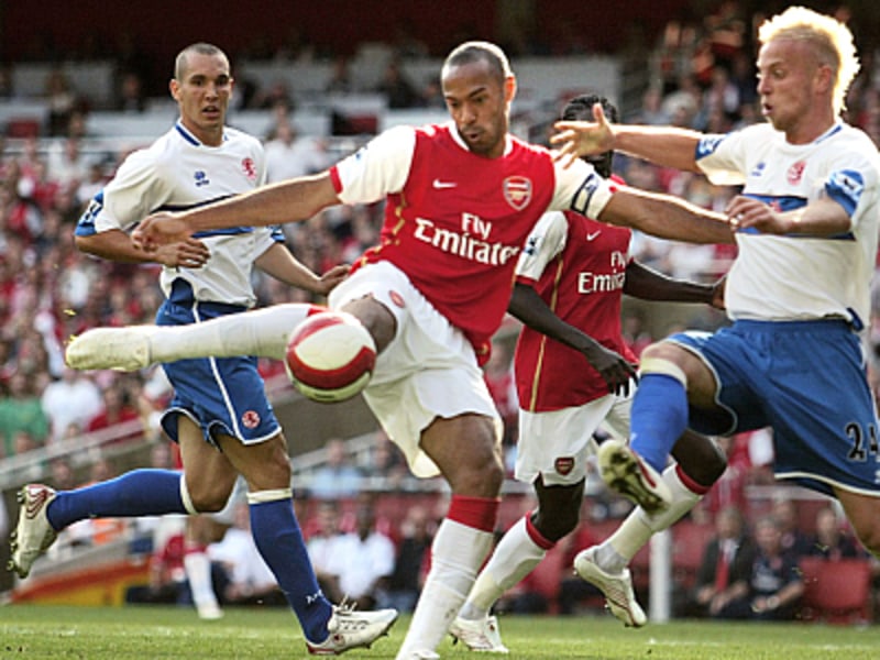Kann seine perfekte Schusstechnik gegen den HSV nicht zeigen: Thierry Henry.