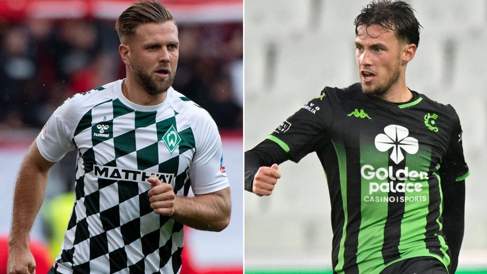 Bestimmten die Schlagzeilen bei Werder Bremen am Donnerstag: Niclas Füllkrug (l.) und Olivier Deman.