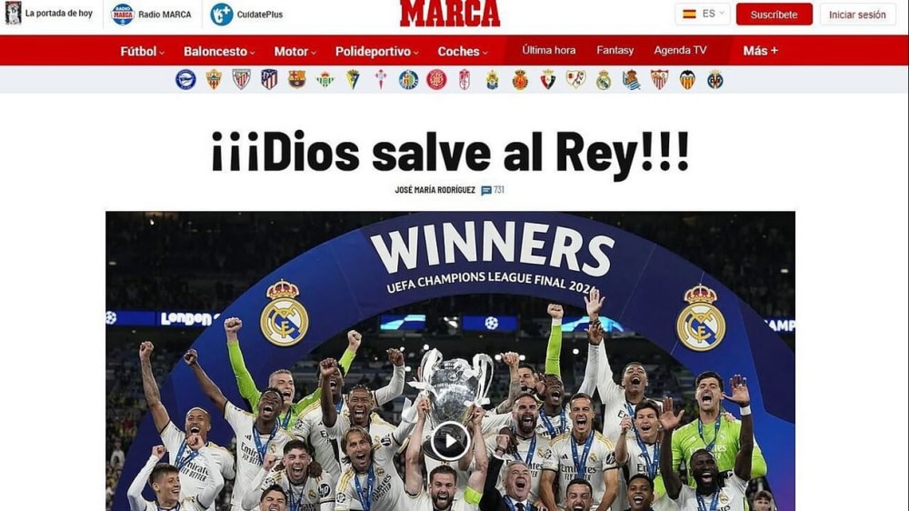 Die spanische Presse huldigt ihren Helden von Real.