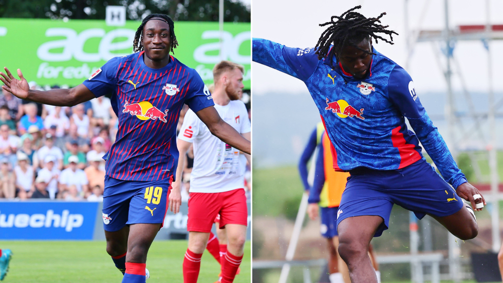 Yan Diomande (li.) und Johan Bakayoko