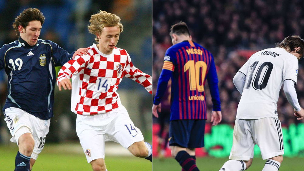Stehen sich am Dienstag zum vielleicht letzten Mal gegenüber: Lionel Messi und Luka Modric.&nbsp;