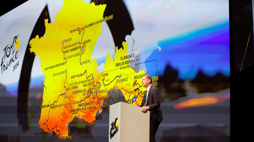 Christian Prudhomme präsentierte die Strecke der 111. Tour de France.