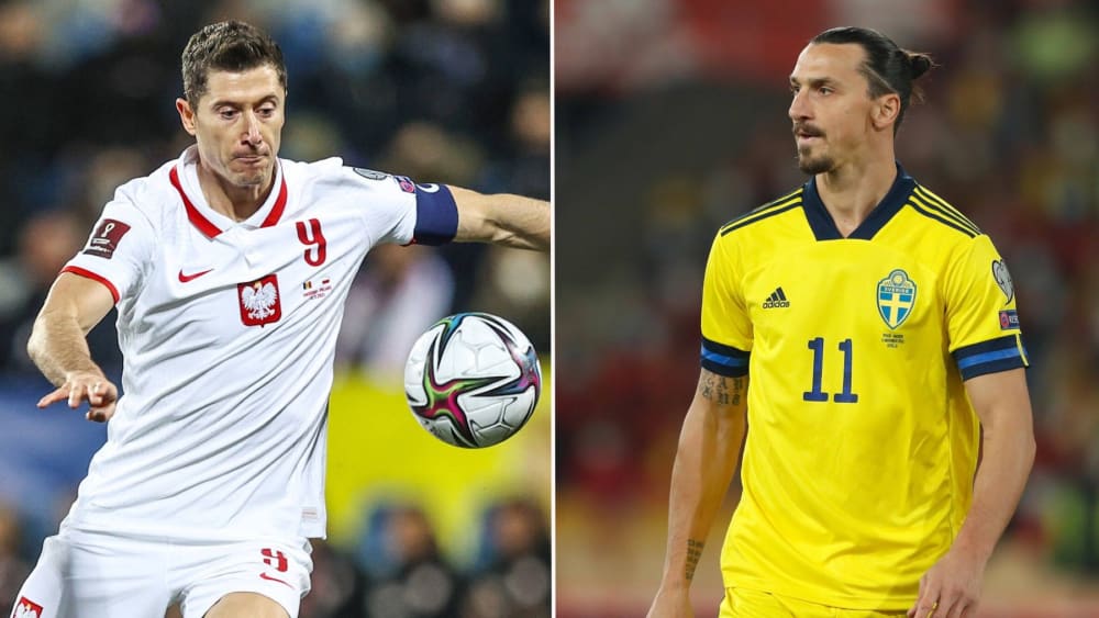 Nur einer von ihnen wird bei der WM dabei sein: Robert Lewandowski (li.) und Zlatan Ibrahimovic.