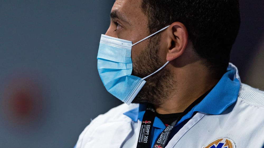 Maske auf: Ein Teil des medizinischen Personals bei der letzten Handball-WM in Ägypten.