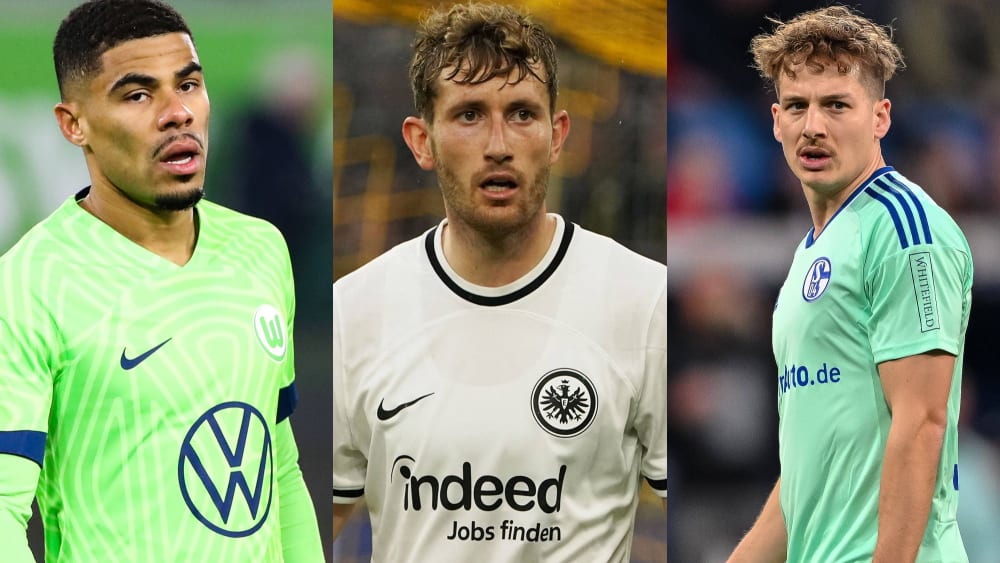 Wolfsburg Paulo Otavio, Frankfurts Christopher Lenz und Schalkes Cedric Brunner (v.l.).