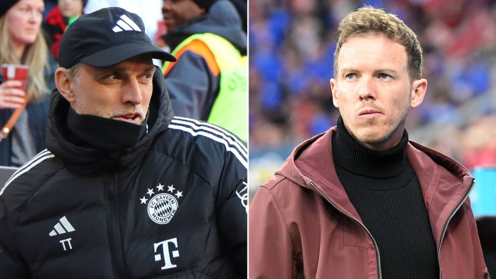 Der Nachfolger und sein Vorgänger an der Seitenlinie des FC Bayern: Thomas Tuchel (li.) und Julian Nagelsmann.