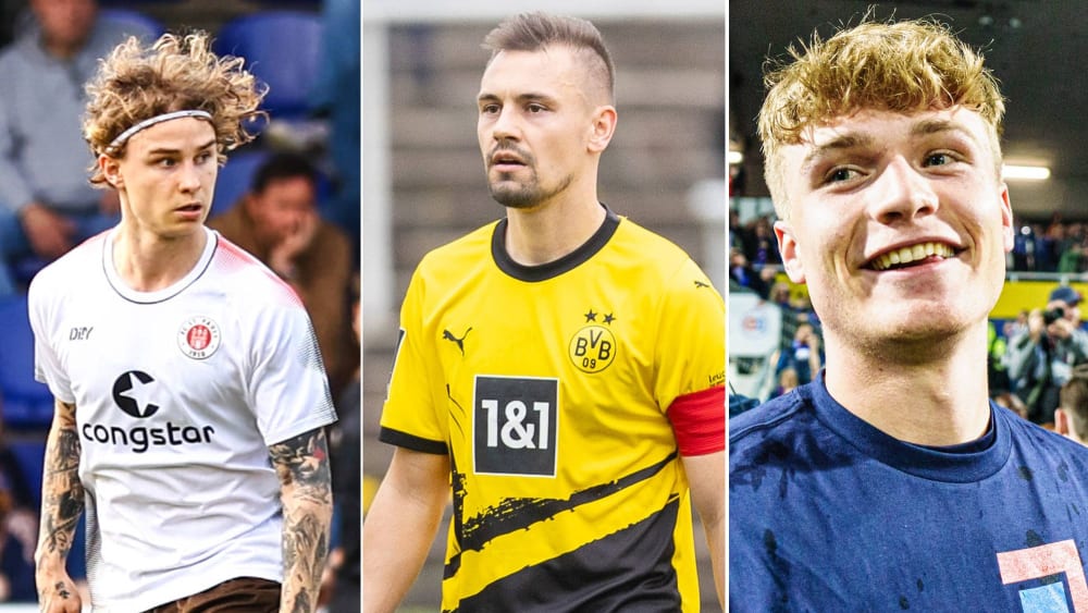 Neu beim BVB: Niklas Jessen (li.) - Franz Pfanne (Mi.) wechselt dagegen nach Rostock und Niklas Niehoff (re.) kommt von Kiel nach Osnabrück.