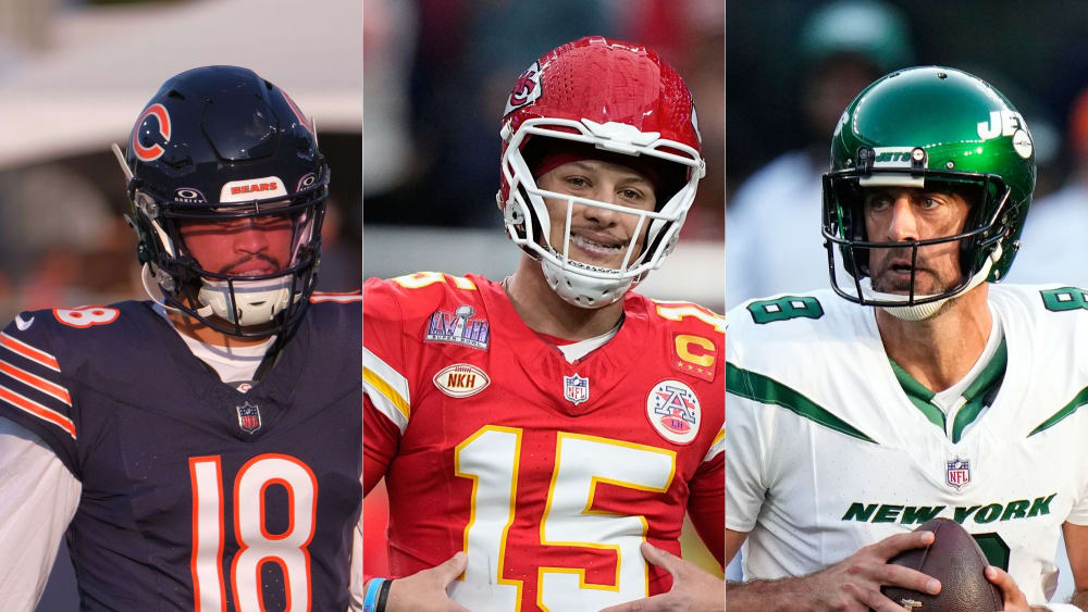 Alte und neue Jäger, doch der Gejagte bleibt derselbe: Caleb Williams, Patrick Mahomes und Aaron Rodgers.