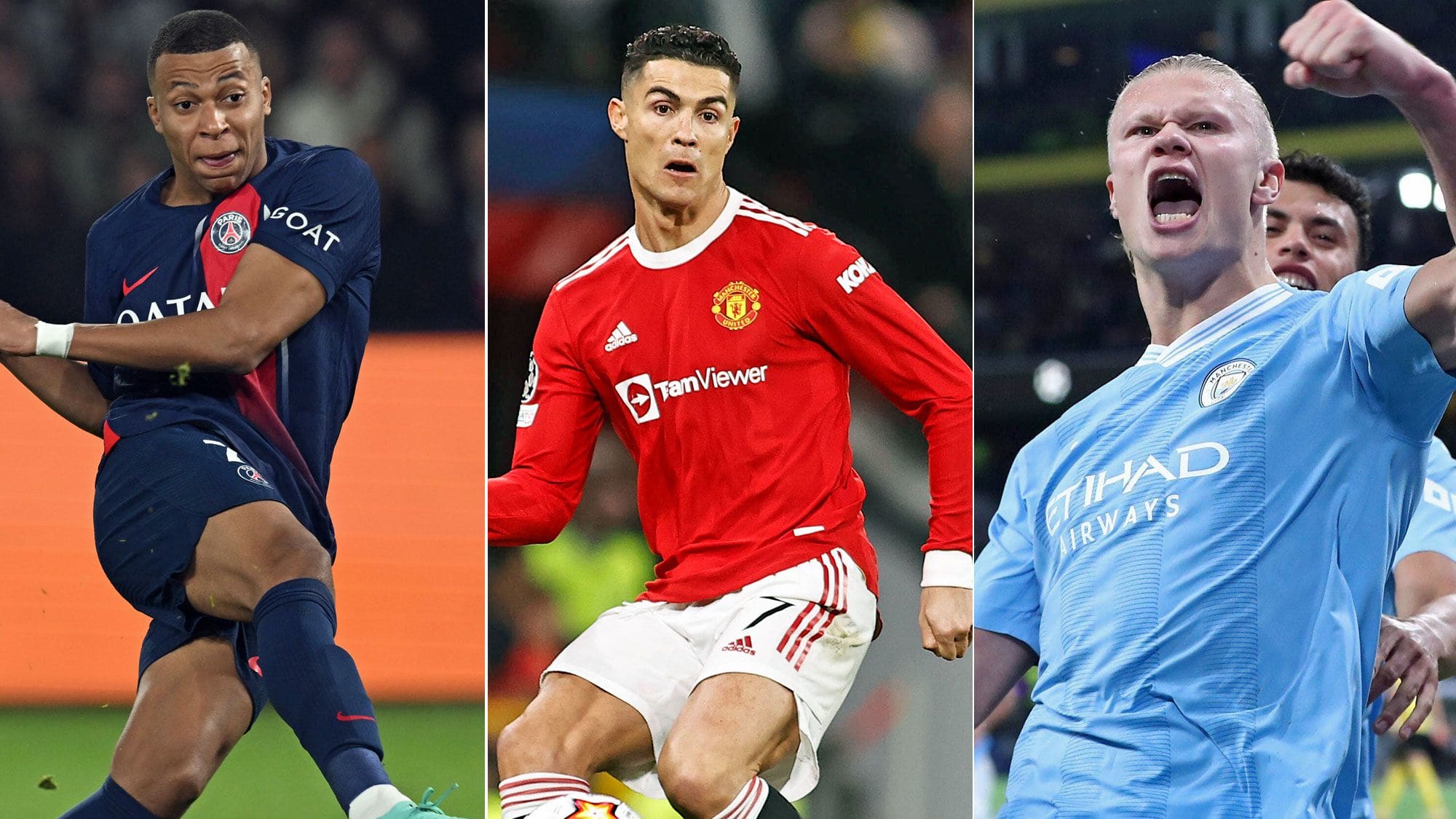 Karim Benzema, Robert Lewandowski und Cristiano Ronaldo