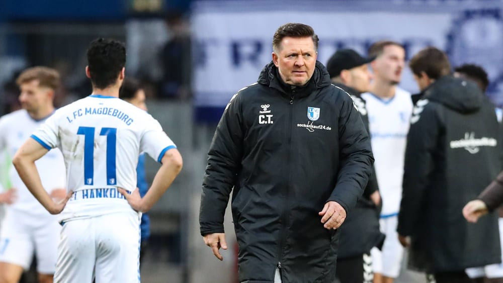 Zeigte sich über die Art und Weise der Niederlage gegen Düsseldorf verärgert: Magdeburgs Trainer Christian Titz.