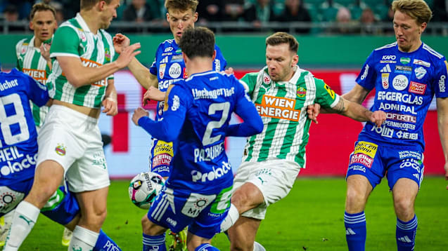 Viel Kampf und Krampf: Rapid und Hartberg teilten sich die Punkte.