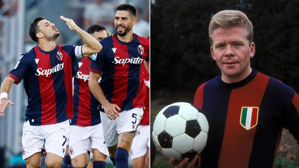 Riccardo Orsolini (#7) tritt mit seinen Teamkollegen in die Fußstapfen von Helmut Haller (r.).