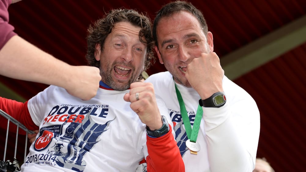 Partners for decades: Bernd Ung and Frank Schmidt.