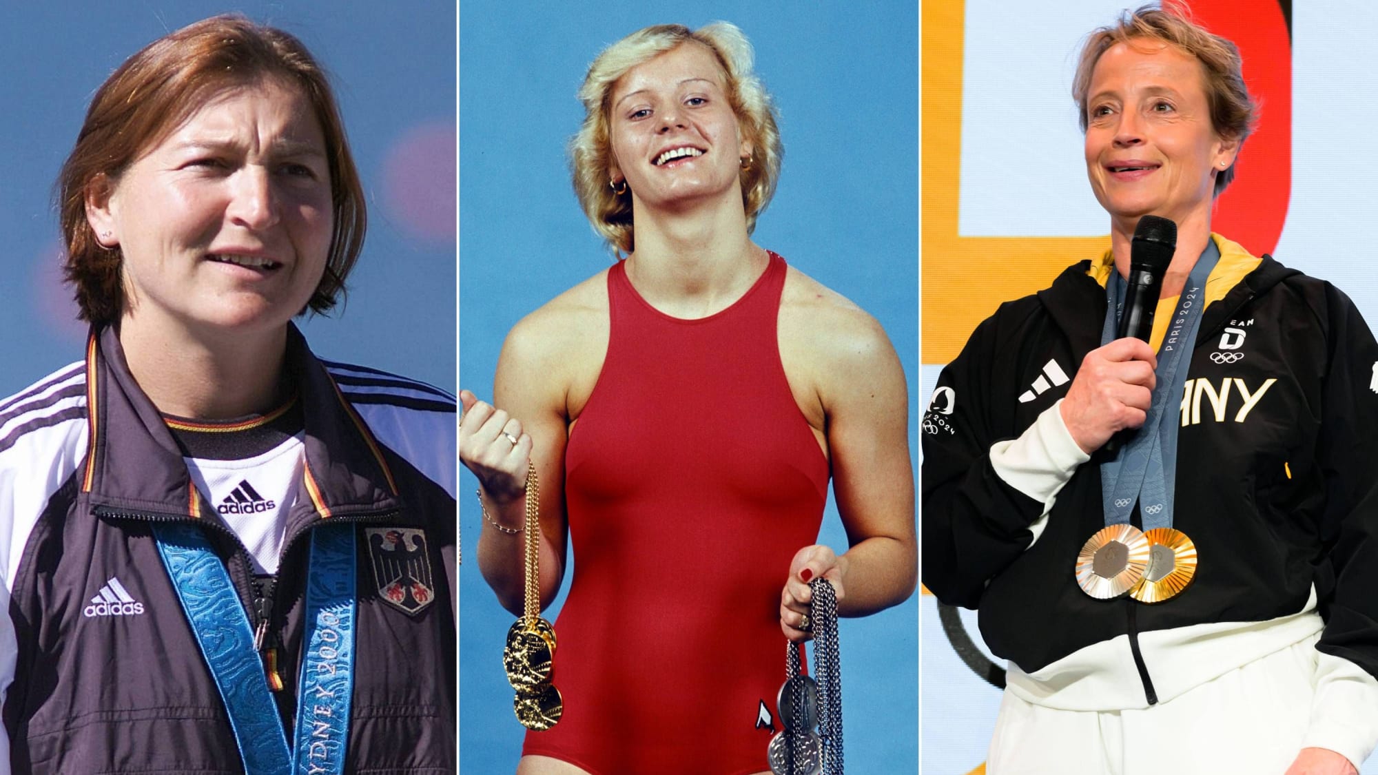 Birgit Fischer, Kornelia Ender, Isabell Werth (v.li.n.re)