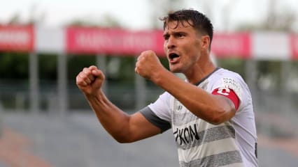 Benjamin Girth (Archiv) traf sehenswert für die Würzburger Kickers.