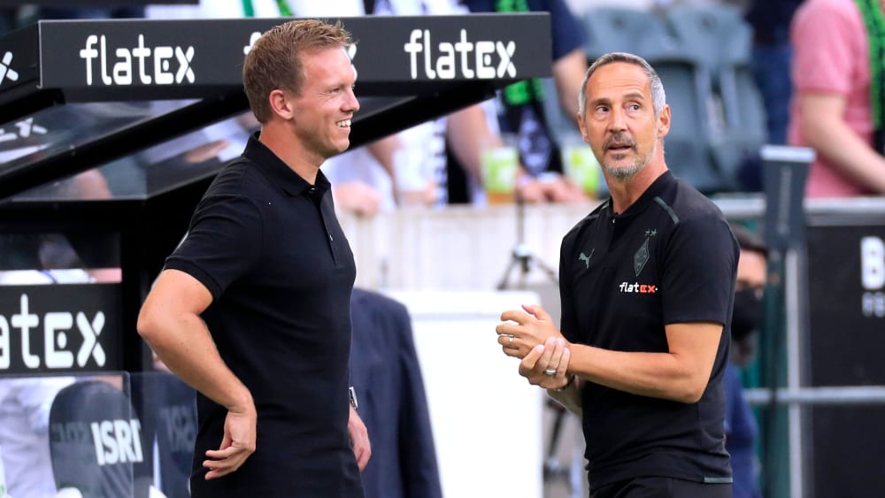 Standen sich beim Bundesliga-Auftakt gegenüber: Julian Nagelsmann und Adi Hütter.