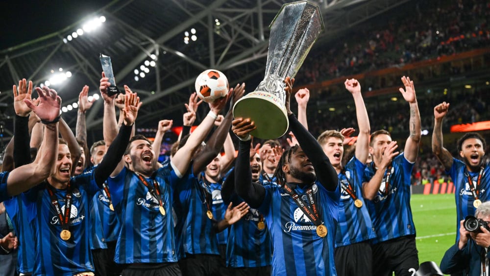 Atalanta Bergamo feiert den Europa-League-Triumph.