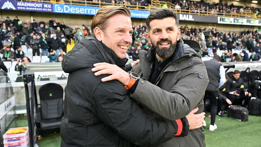 Florian Kohfeldt (l.) und Miron Muslic.