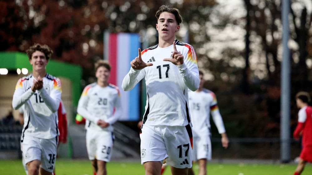 Finn-Ole Lang brachte die DFB-Junioren in Führung.