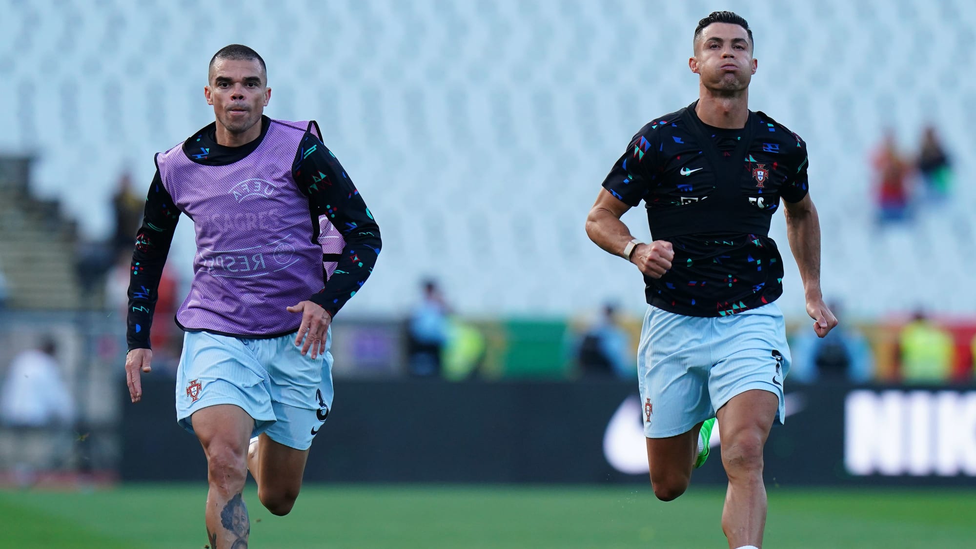 Pepe (li.) und Cristiano Ronaldo