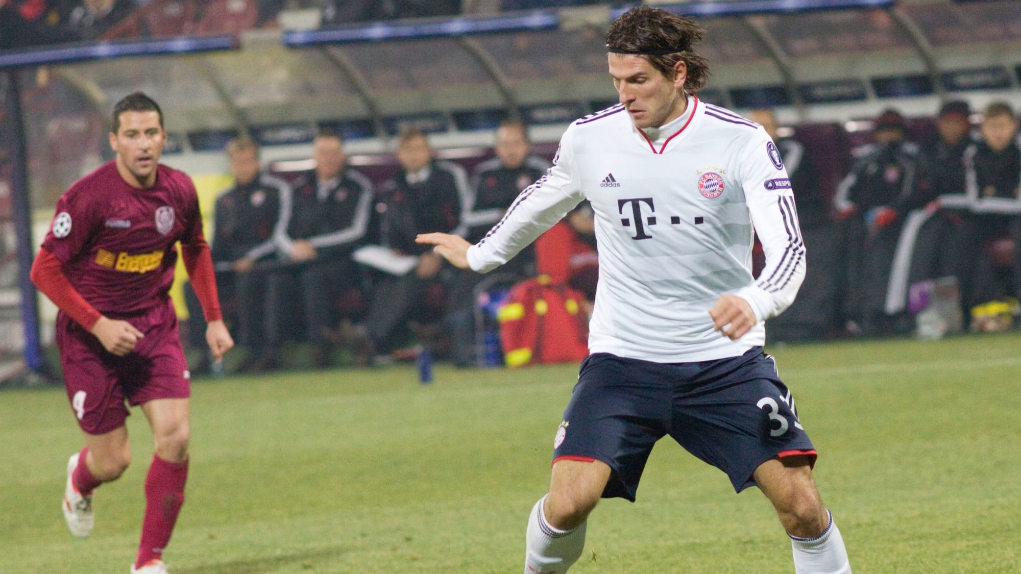 Mario Gomez im November 2010 in der Champions League gegen CFR Cluj.