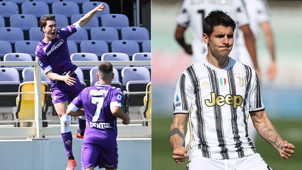 Punkteteilung: Dusan Vlahovic traf f&#252;r Florenz, Alvaro Morata f&#252;r Juventus. 