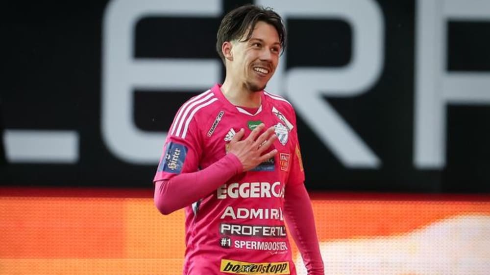 Dominik Prokop traf für seinen TSV Hartberg zum 2:2-Endstand.