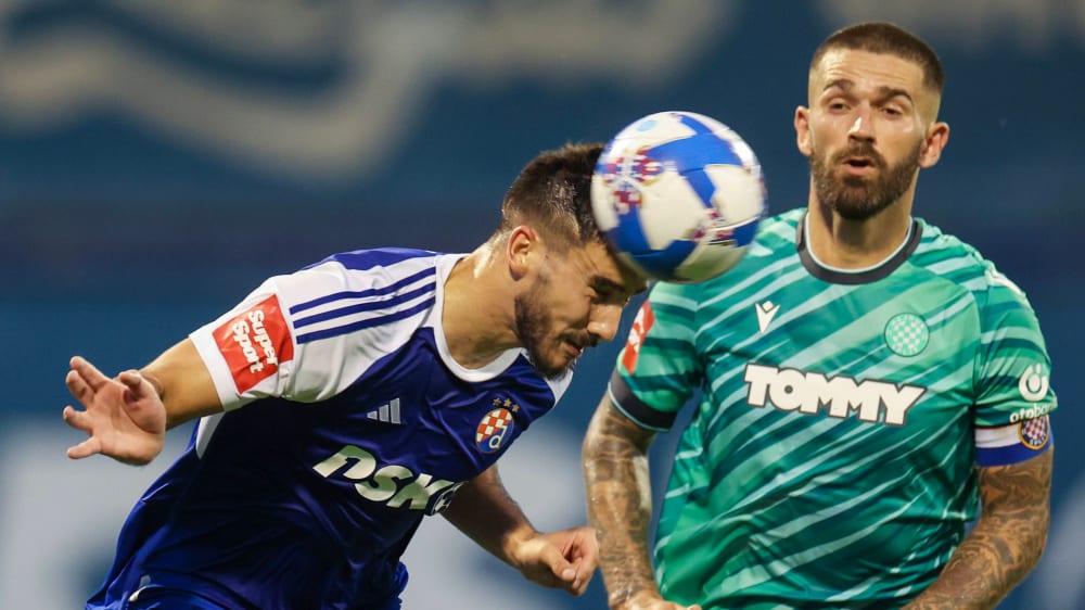 Leverkusen hat Dinamo Zagrebs Josip Sutalo (li.) auf dem Radar.