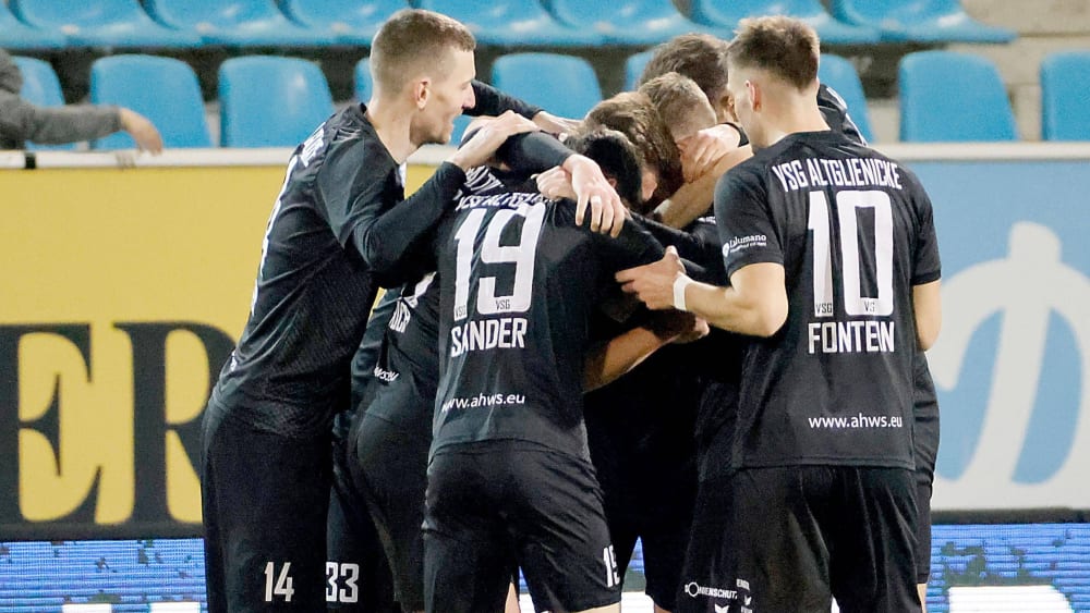 Später Glücksmoment: Die VSG Altglienicke entschied die Partie beim Chemnitzer FC in der 89. Minute.