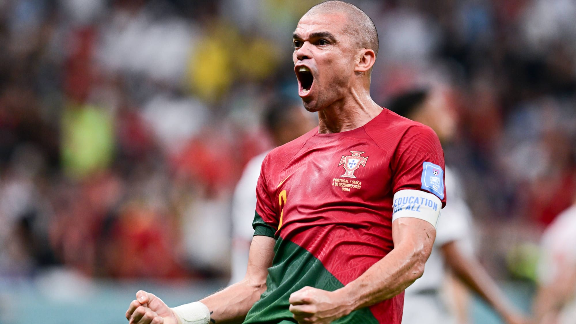 Portugals Pepe bejubelt seinen Treffer beim 6:1-Achtelfinalerfolg gegen die Schweiz