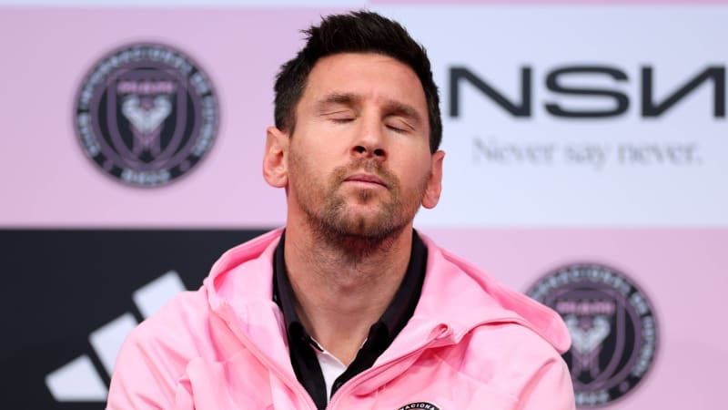 Lionel Messi (Inter Miami), February 6, 2024 - Football Soccer : Inter Miami CF s Lionel Messi attends a press conference, PK, Pressekonferenz ahead of the friendly football match against Vissel Kobe, Tokyo, Japan. Noxthirdxpartyxsales PUBLICATIONxNOTxINxJPN (243016210)